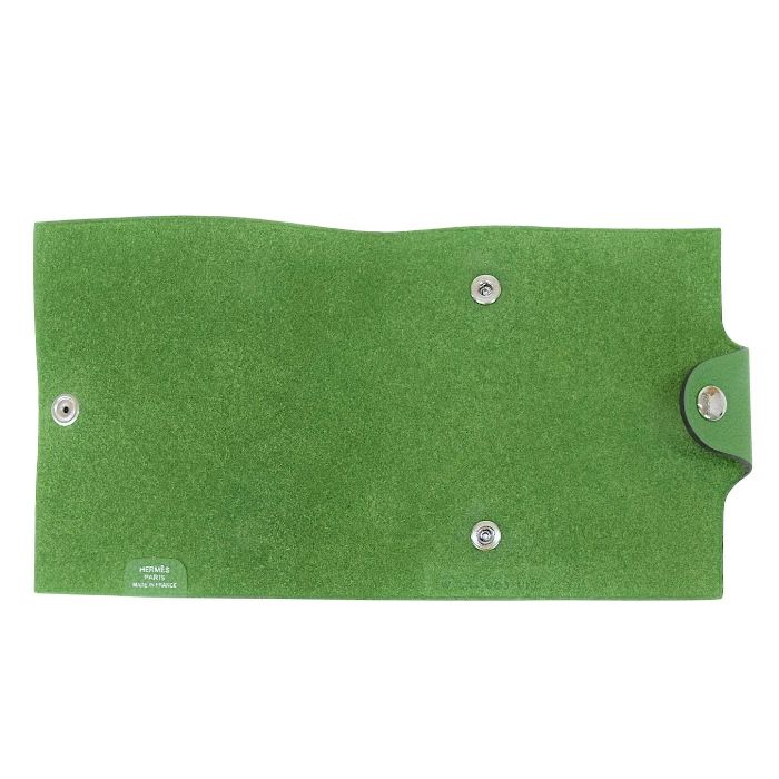 エルメス　手帳　ユリスミニ　グリーン エルメス ユリスミニ 手帳カバー スイフト グリーン BI011857｜中古