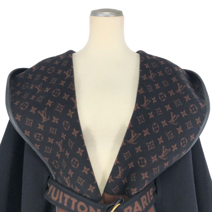 LOUIS VUITTON ルイ・ヴィトン フーデッド ラップケープコート  