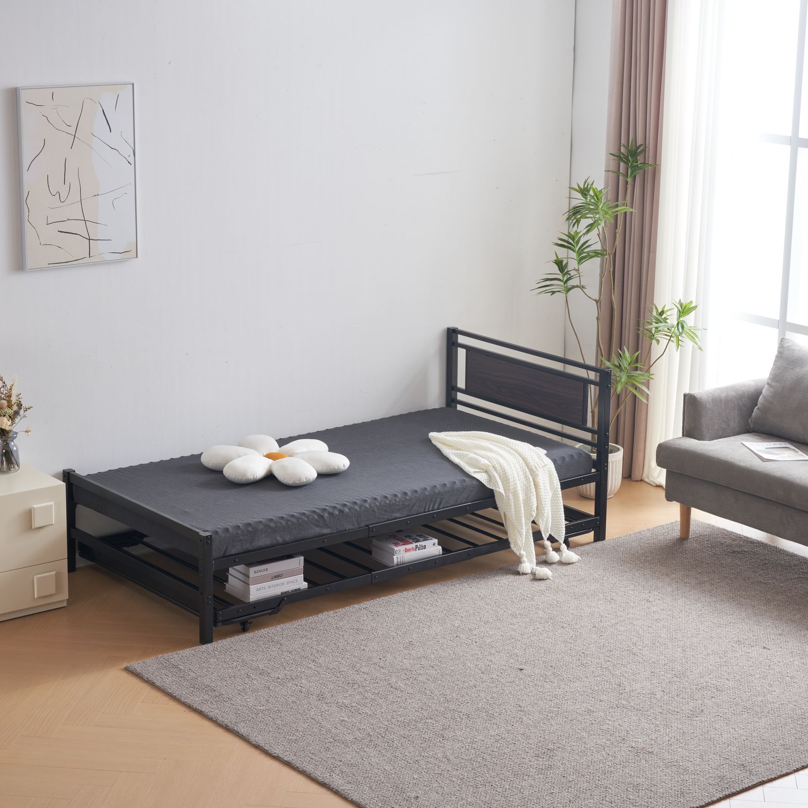 新作】【ブラック】 ベッド 二段ベッド パイプベッド シングルベッド