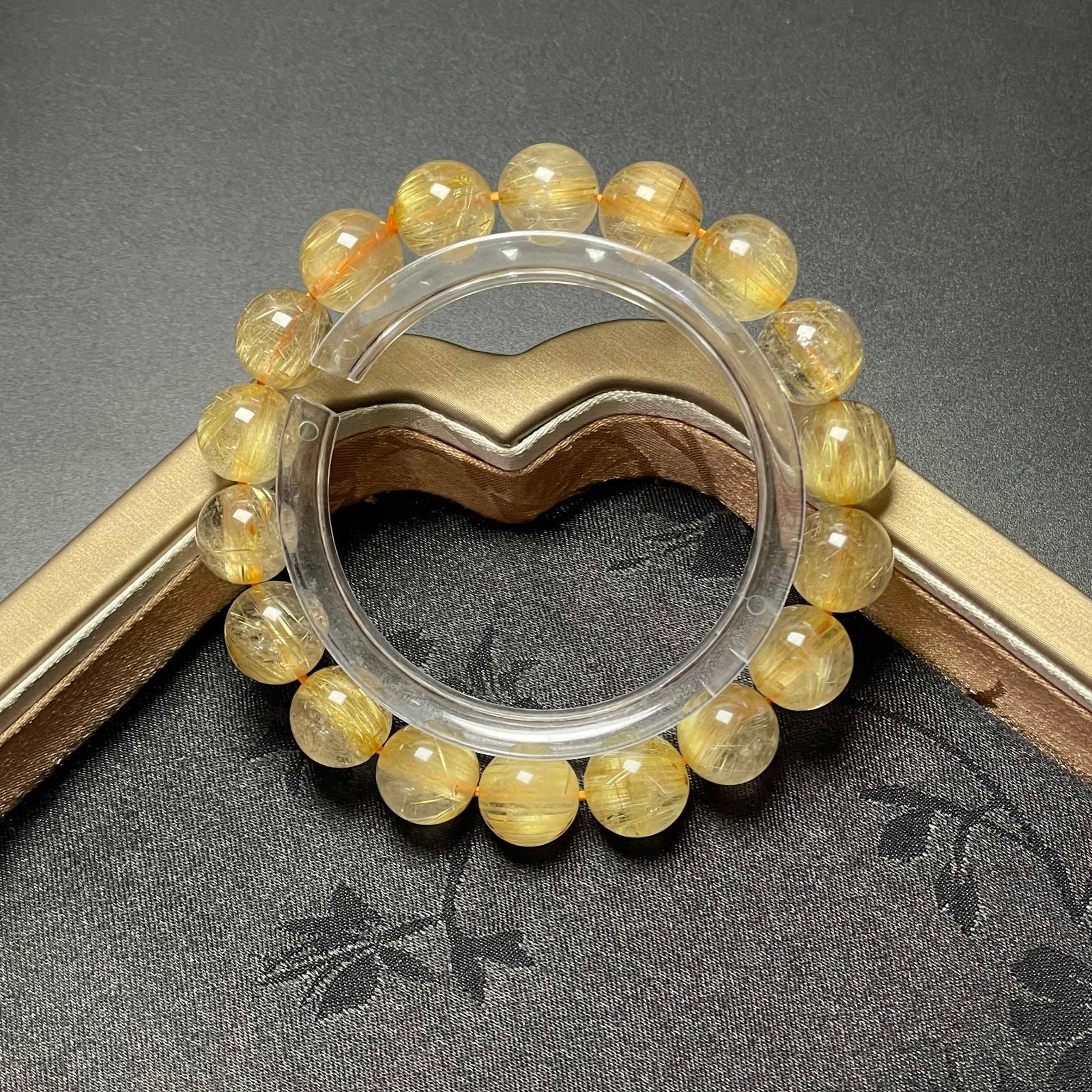 絶賛 EU製 ☆極!極満針ルチルクォーツ☆ブレスレット パワーストーン
