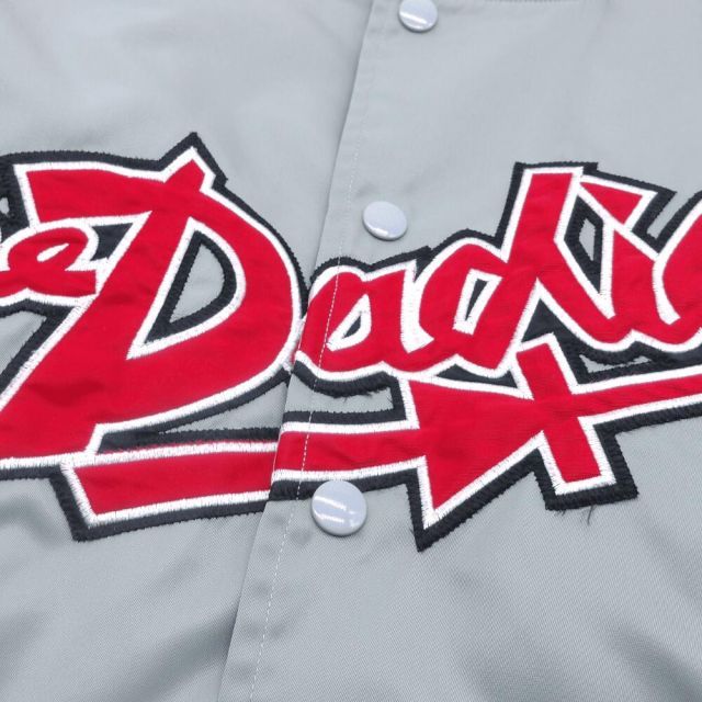 Mackdaddyスタジャン MACKDADDY NYLON STADIUM JACKET サイズXL GREY/RED サイズXL