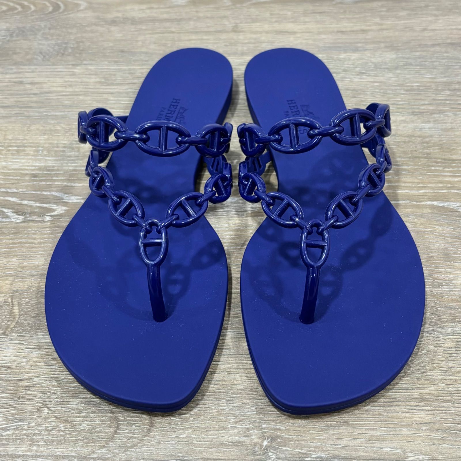 エルメス　HERMES PARIS 紫色 サンダル 38 エルメス HERMES PARIS 紫色 サンダル 38