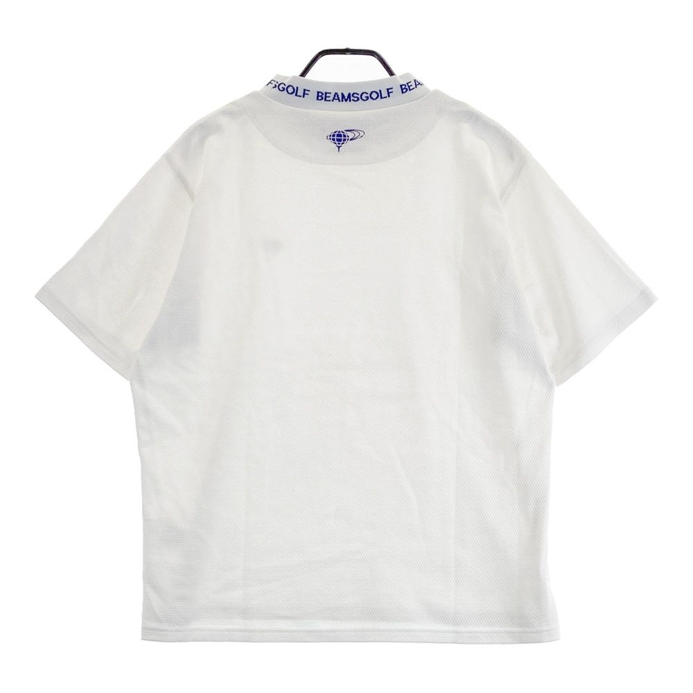 サイズ XL BEAMS GOLF ビームスゴルフ ハイネック 半袖Tシャツ ロゴプリント ホワイト系 240101520712 ゴルフウェア メンズ ストスト