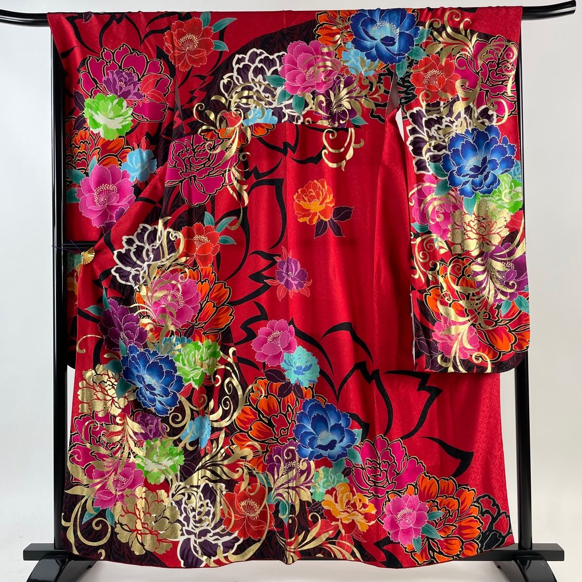 振袖 身丈156cm 裄丈61cm S 袷 草花 流水 金糸 金彩 ピンク 正絹 秀品 中古 付下げ 身丈156cm 裄丈61cm S 袷 辻が花柄 染め分け ぼかし 薄紫 正絹 秀