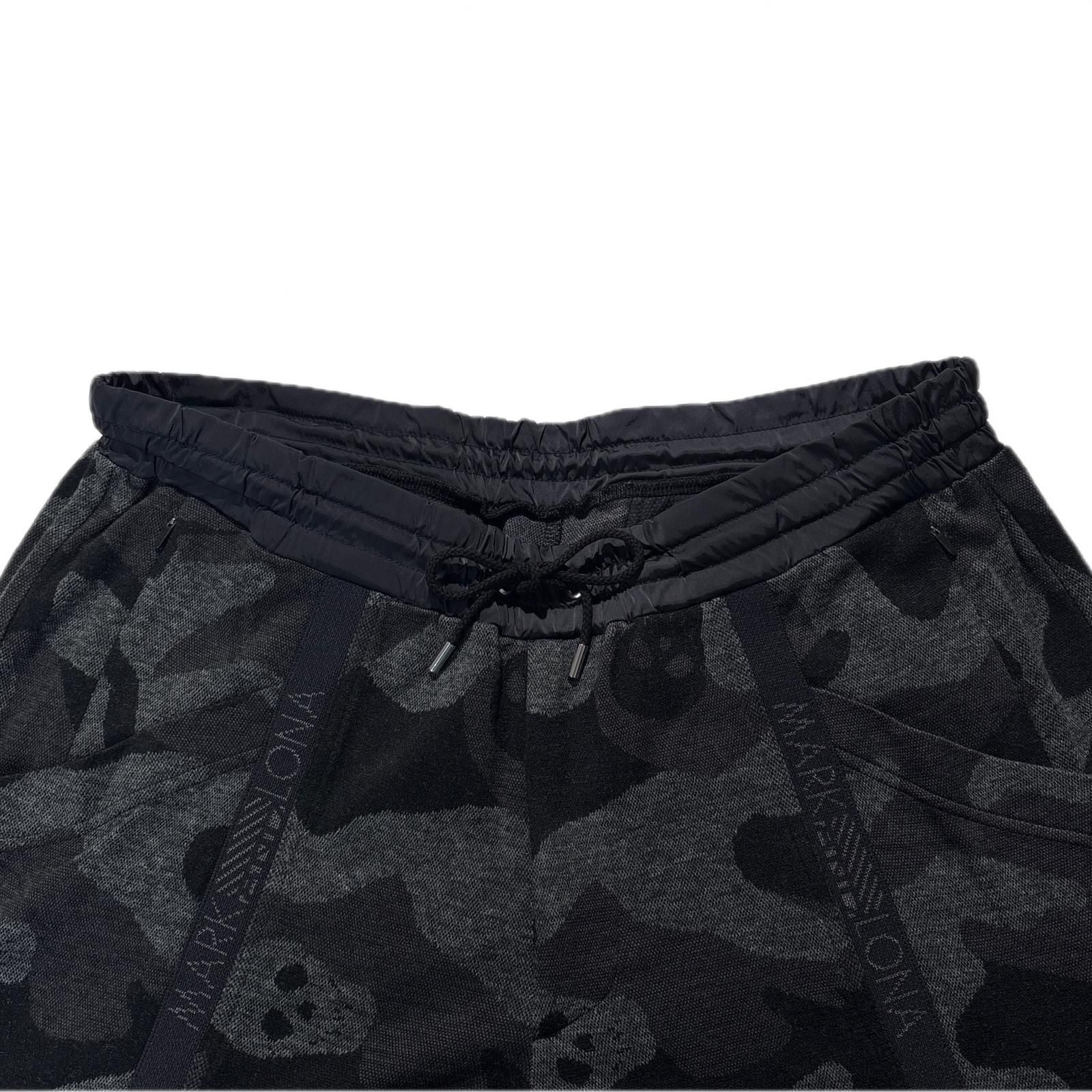 メンズ マークアンドロナ MARK-LONA ジョガーパンツ 50 LL グレー×黒 カモフラ スカル ニット WHITEMONARCHHOTEL_COM