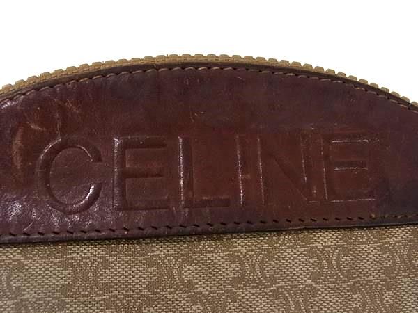 CELINE セリーヌ ヴィンテージ マカダム柄 PVC×レザー メイク