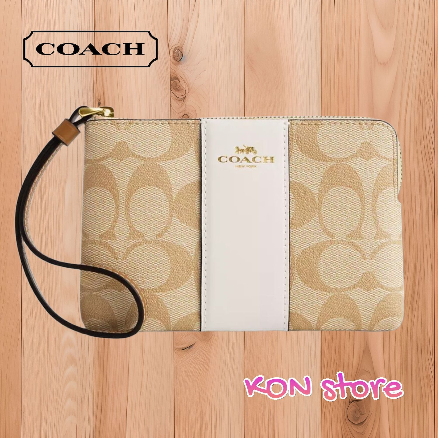 コーチ COACH コーナー ジップ リストレット シグネチャー