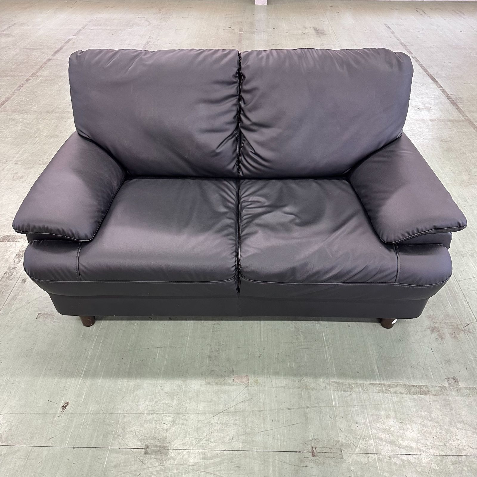 NITORI ニトリ 傷・汚れに強い合成皮革2人掛けソファ（MK02KD N