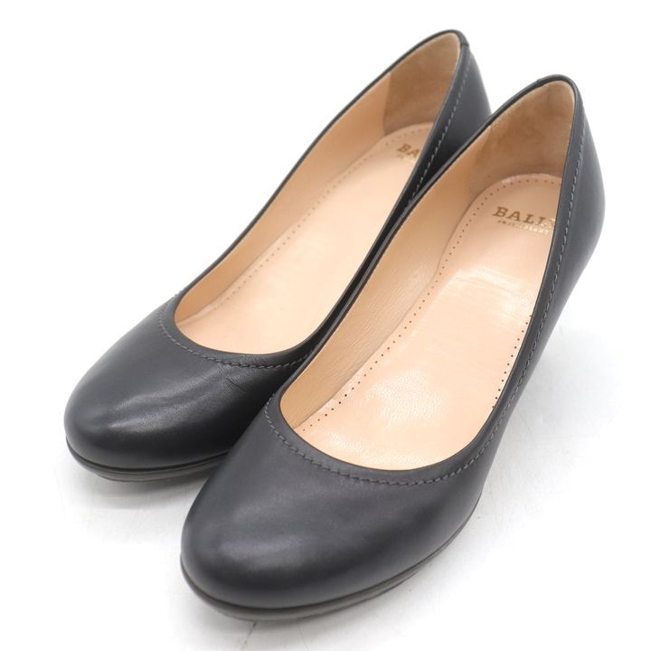 BALLY ブラック パンプス バリー 黒 婦人靴 バリー パンプス ラウンドトゥ レザー フォーマル 黒 ブランド