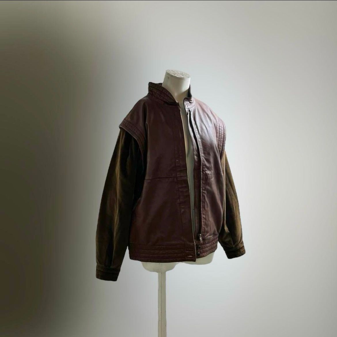 イタリア製 ヴィンテージ ヨーロッパ レザージャケット ブルゾン 高級