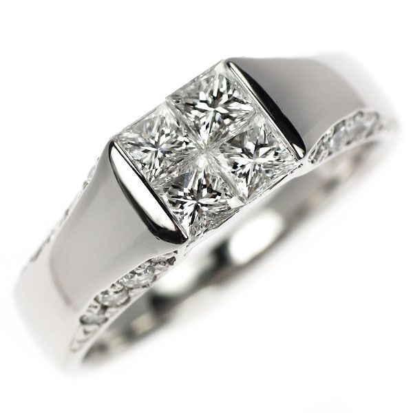 Pt900 ダイヤモンド リング 1.00ct ミステリーセッティング - メルカリ