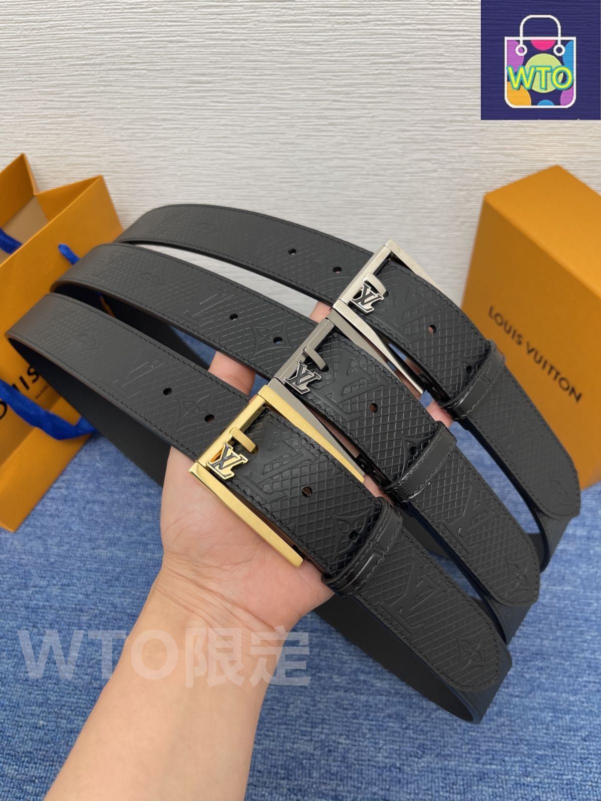 今日特価】LOUIS VUITTON ネオクラシック エンボスレザーベルト