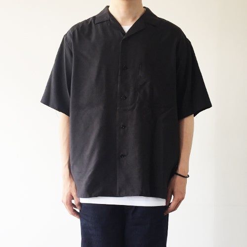 Graphpaper グラフペーパー 日本製 CUPRA OPEN NECKED SHIRT キュプラ