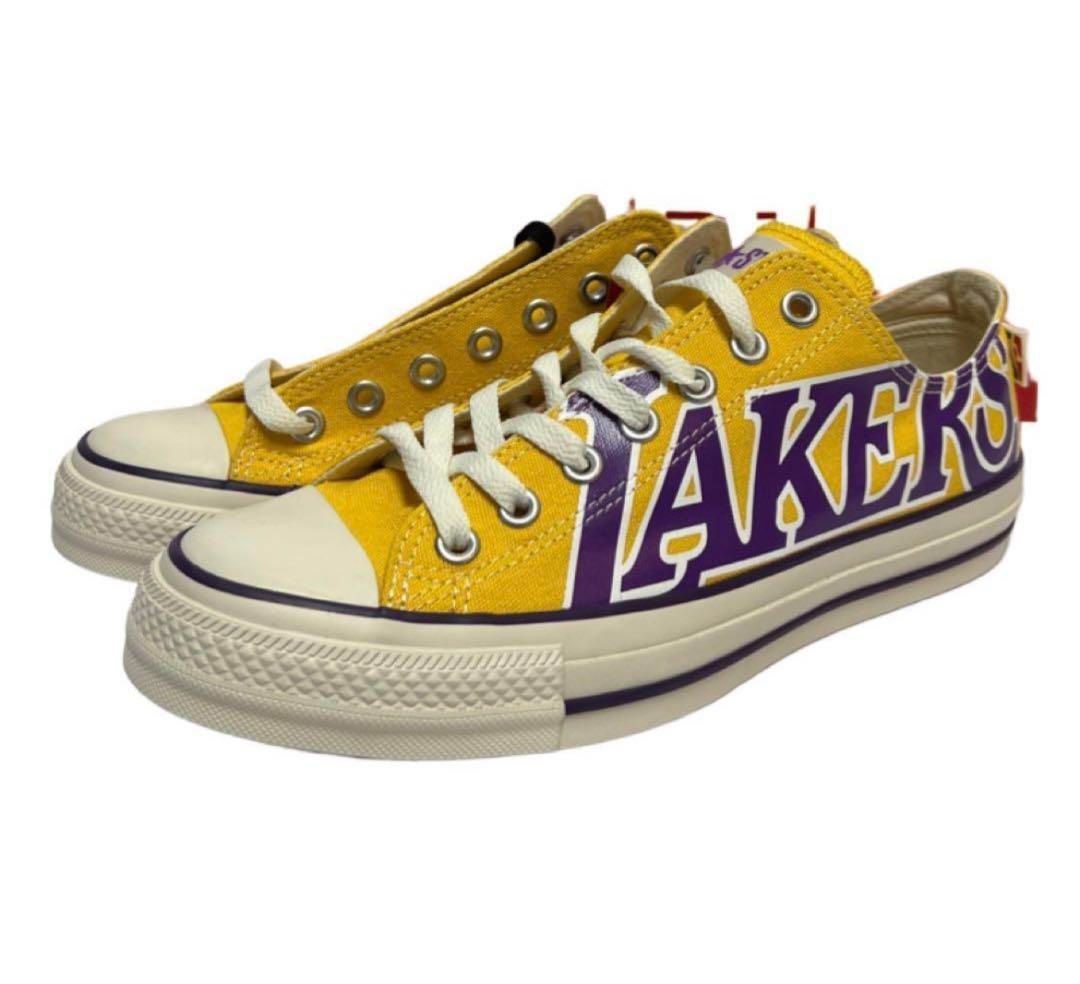 27cm新品希少CONVERSE NBA公式 LAKERS 送料込み