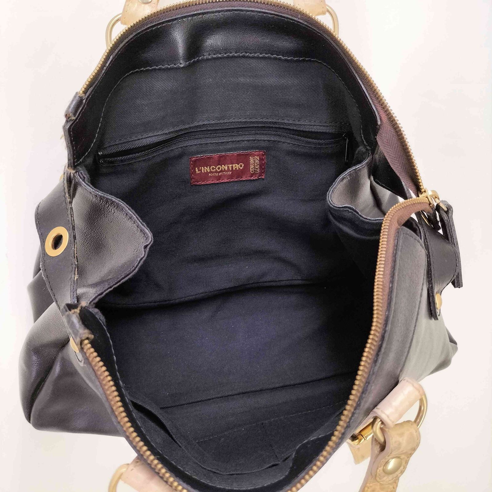 ユーズドフルギ USED古着 LINCONTRO イタリア製 GENUINE LEATHER 