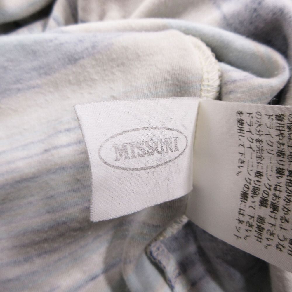 Vintage MISSONI ミッソーニ 総柄 Tシャツ カットソー半袖 クルーネック トップス 大きいサイズ50 XL ブルー レディース 【中古】 Vintage MISSONI ミッソーニ 総柄 Tシャツ カットソー半袖