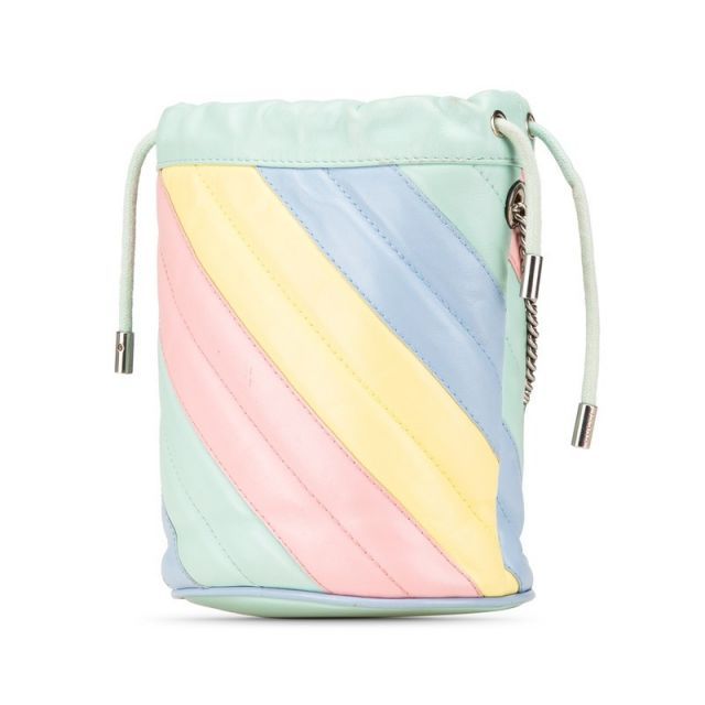 中古 ABランク グッチ GGマーモント ミニ バケットバッグ 斜め掛け  