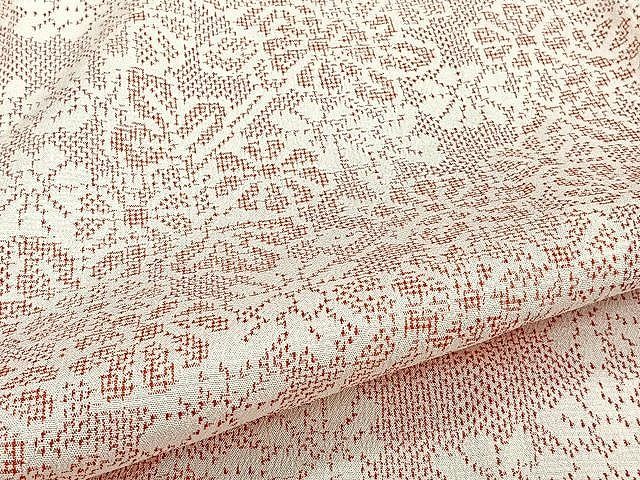 平和屋着物●結城紬　100亀甲　霞花文　正絹　逸品　DAAU5794ps 平和屋着物○結城紬 100亀甲 霞花文 正絹 逸品 DAAU5794ps 平和屋着物