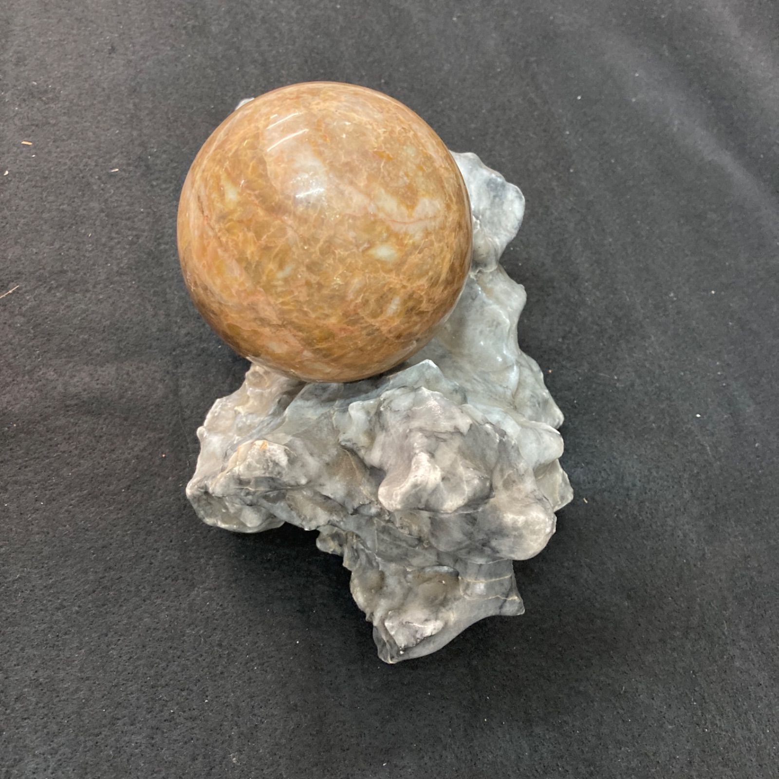 水晶丸玉　パワーストーン　鑑賞石　天然石　自然石　原石 天然水晶玉 最高級 天然 貫入水晶 丸玉 約48mm 天然石