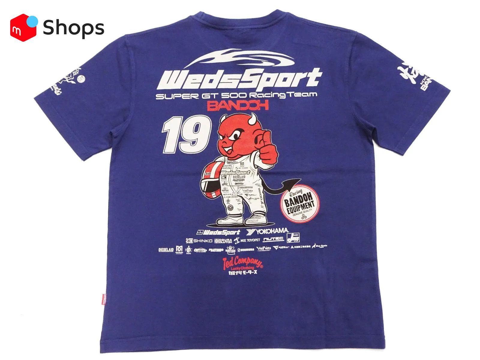 ウェッズスポーツ) WEDSSPORT 爆走坂東組 テッドマン カミナリ コラボ 半袖Tシャツ エフ商会 赤鬼レーシングスーツ コラボTシャツ  WSBT-06 BANDOH TEDMAN KAMINRI スポンサー tシャツ ブルー 新品 アメカジショップ - メルカリ