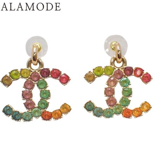 CHANEL(シャネル) ココマーク カラーストーン レインボー ピアス CHANEL(シャネル) ココマーク カラーストーン レインボー ピアス