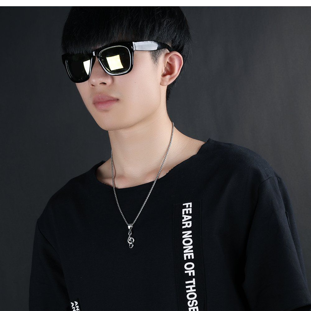 数量 ゴールド 18金 レディース ペンダント メンズ ステンレス 音符 音楽 ネックレス アレルギー対応 ブランド ジュエリー Rockyu