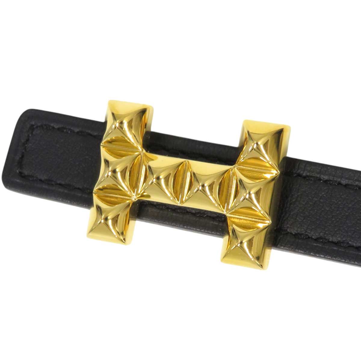 エルメス ベルト Hバックル リバーシブル レザー ブラック エルメス H