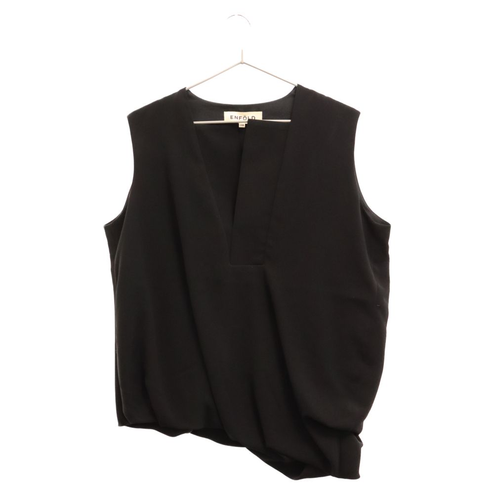 ENFOLD (エンフォルド) ダブルクロス アシンメトリー ノースリーブ  