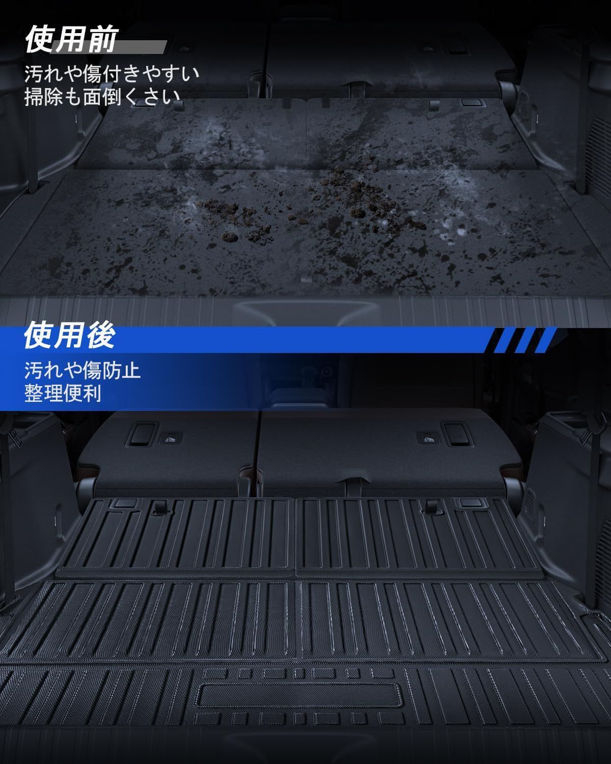 LANTU ラゲッジマット トヨタ 新型 ランドクルーザー 250系 VX ZXに