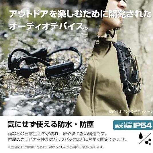 耳を塞がないオープンイヤータイプ グレー