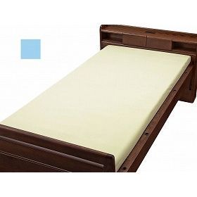 ウェルファン トリコットパイルフラット型防水シーツ サックス 009568 介護用品 （1点）