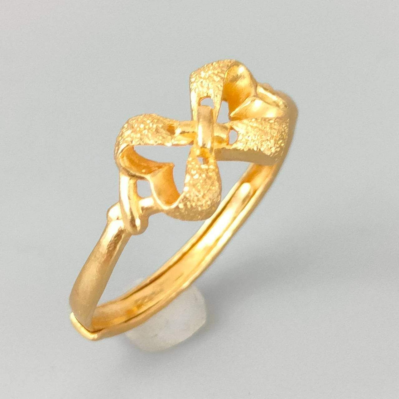 K24 純金 CTF 周大福 フリーサイズ デザインリング レディース 3.49g D21