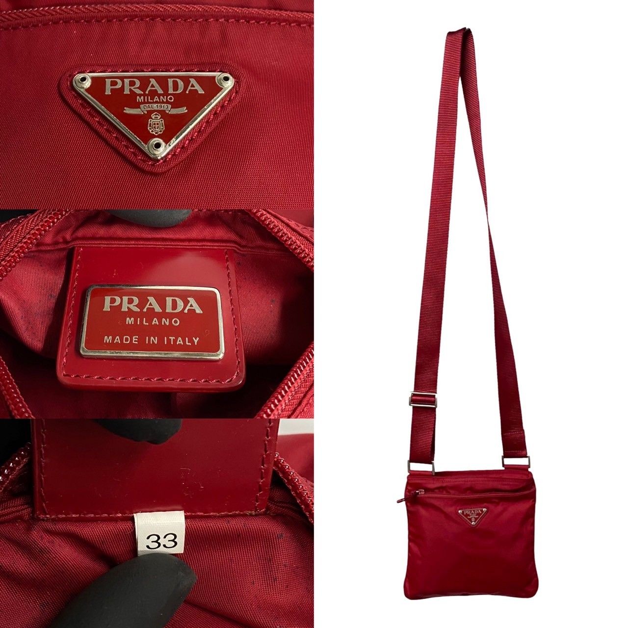 極 美品 希少品 PRADA プラダ 三角ロゴ 金具 ナイロン ミニ 極 美品 希少品 PRADA プラダ 三角ロゴ 金具 ナイロン ミニ