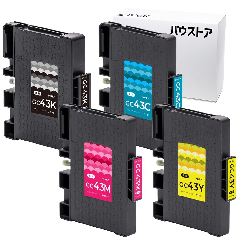 バウストア リコー RICOH GC43 Mサイズ 4個セット 顔料 互換インクカートリッジSG 3300 SG 2300