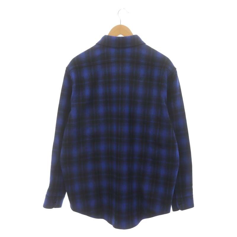 セリーヌ CELINE by Hedi Slimane 22AW ルーズシャツ チェック ウール