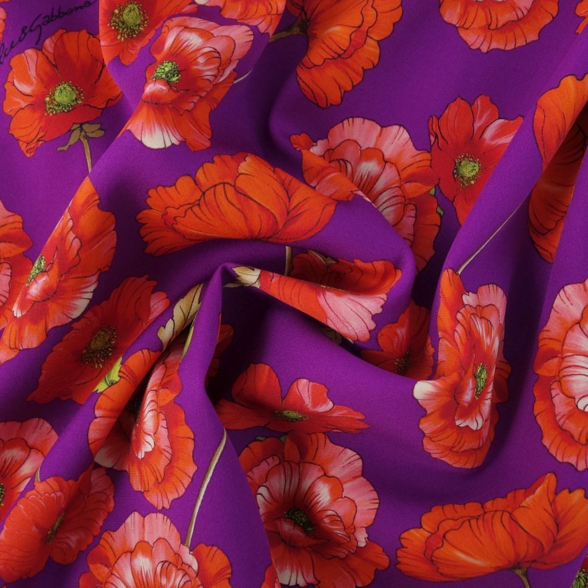 未使用 ドルチェ&ガッバーナ DOLCE&GABBANA ワンピース 五分袖 花