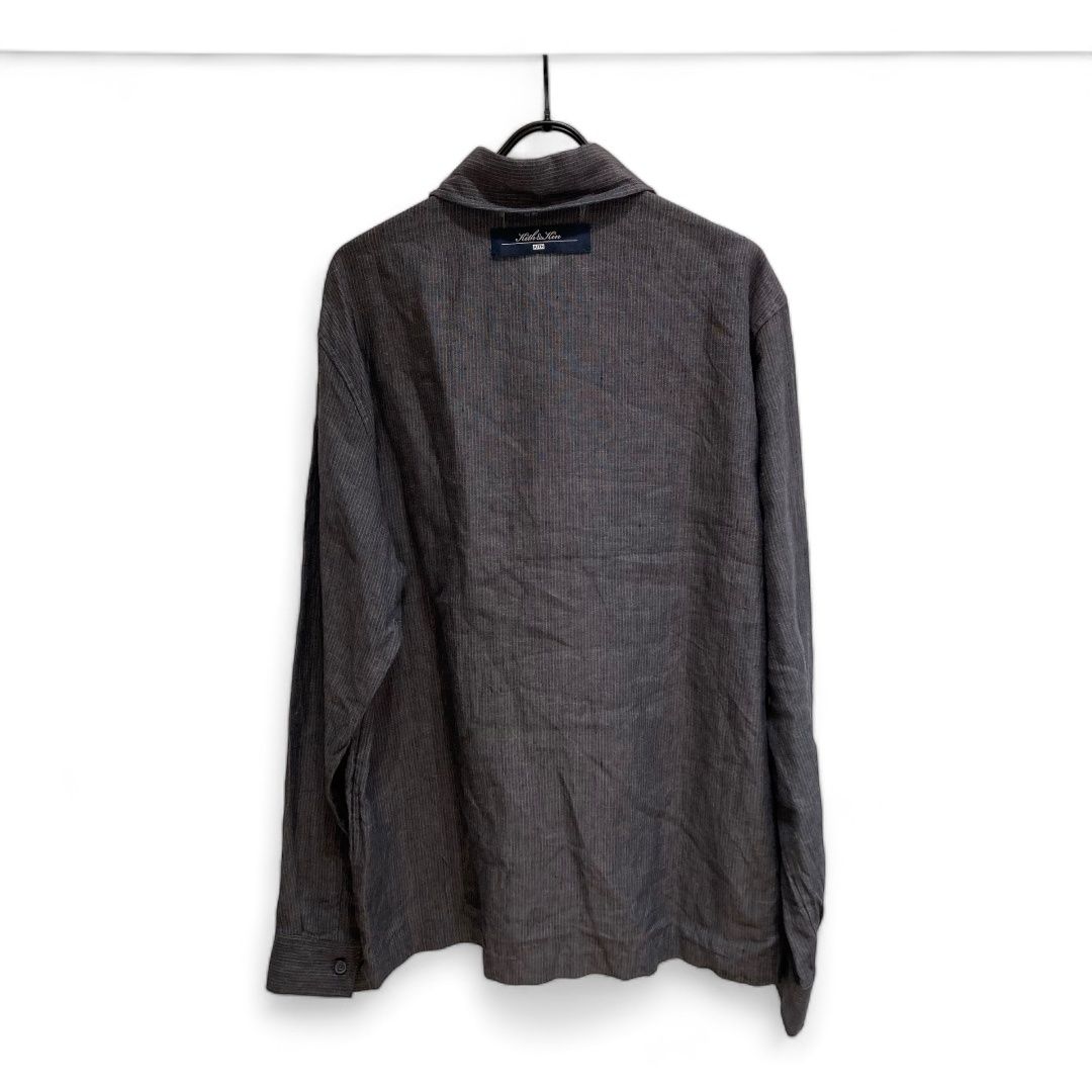 kithコットンシャツ Kith Silk Cotton Thompson Camp Collar Shirt - Black