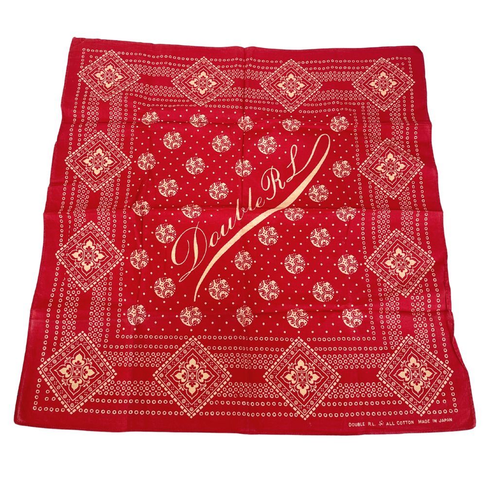 RRLバンダナ　日本製 RRL ダブルアールエル コットン バンダナ 日本製 レッド 正規品
