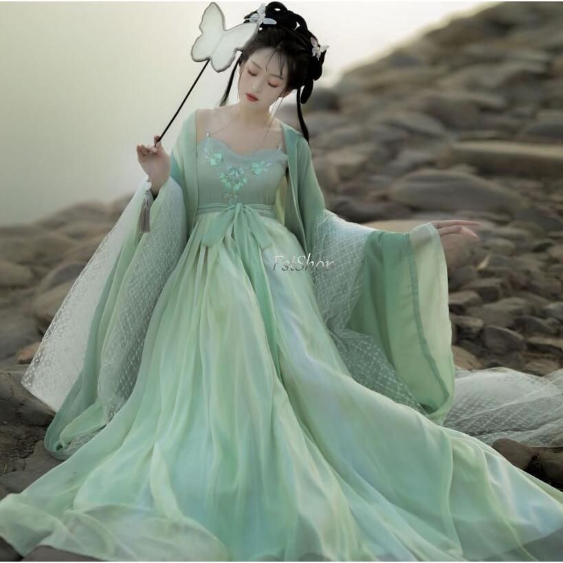 ♥ ハロウィン漢服チャイナドレス4点セット仮装 衣装チャイナ風 唐服 古代 中華服 仙女セットアップ古典ダンスウェア中華風レディース大人用コ BJ0903ML216