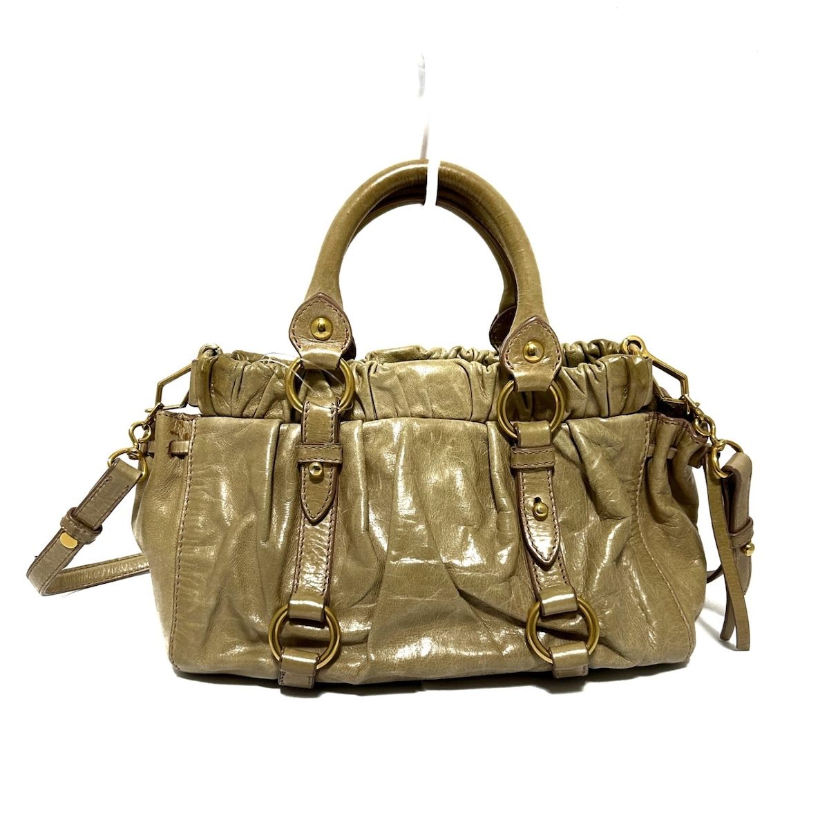 MIUMIU ギャザー ハンドバッグ ベージュ バッグ 楽天市場】【バッグ】Miu Miu ミュウ ミュウ ミュウミュウ