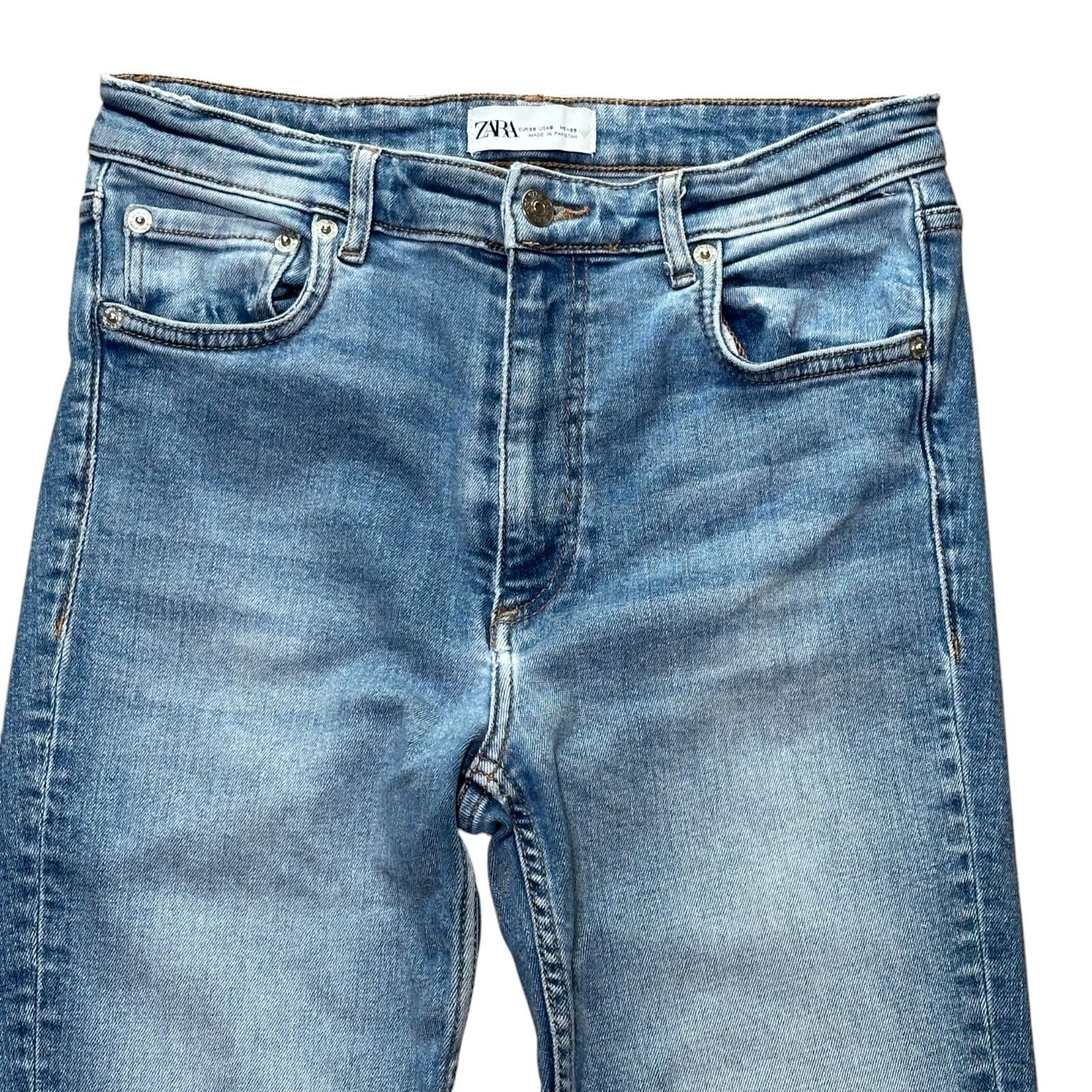 ZARA ハイウエスト スキニーデニム ブルー レディースL サイズ38