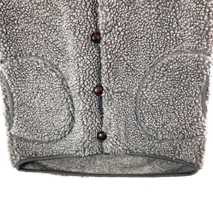 ☆Gymphlex ジムフレックス ボアベスト くるみボタン グレー size14