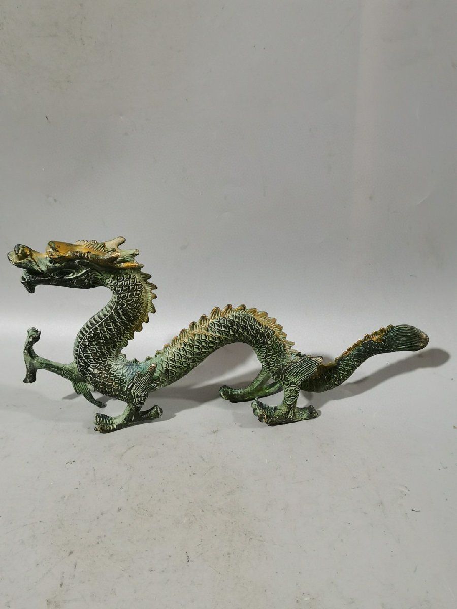 銅細工 金龍鳳縁如意 書道具 文房具 装飾品 工芸品 美術品 置物 新品未使用】銅 細工 龍鳳碗 装飾品 工芸品 美術品 置物