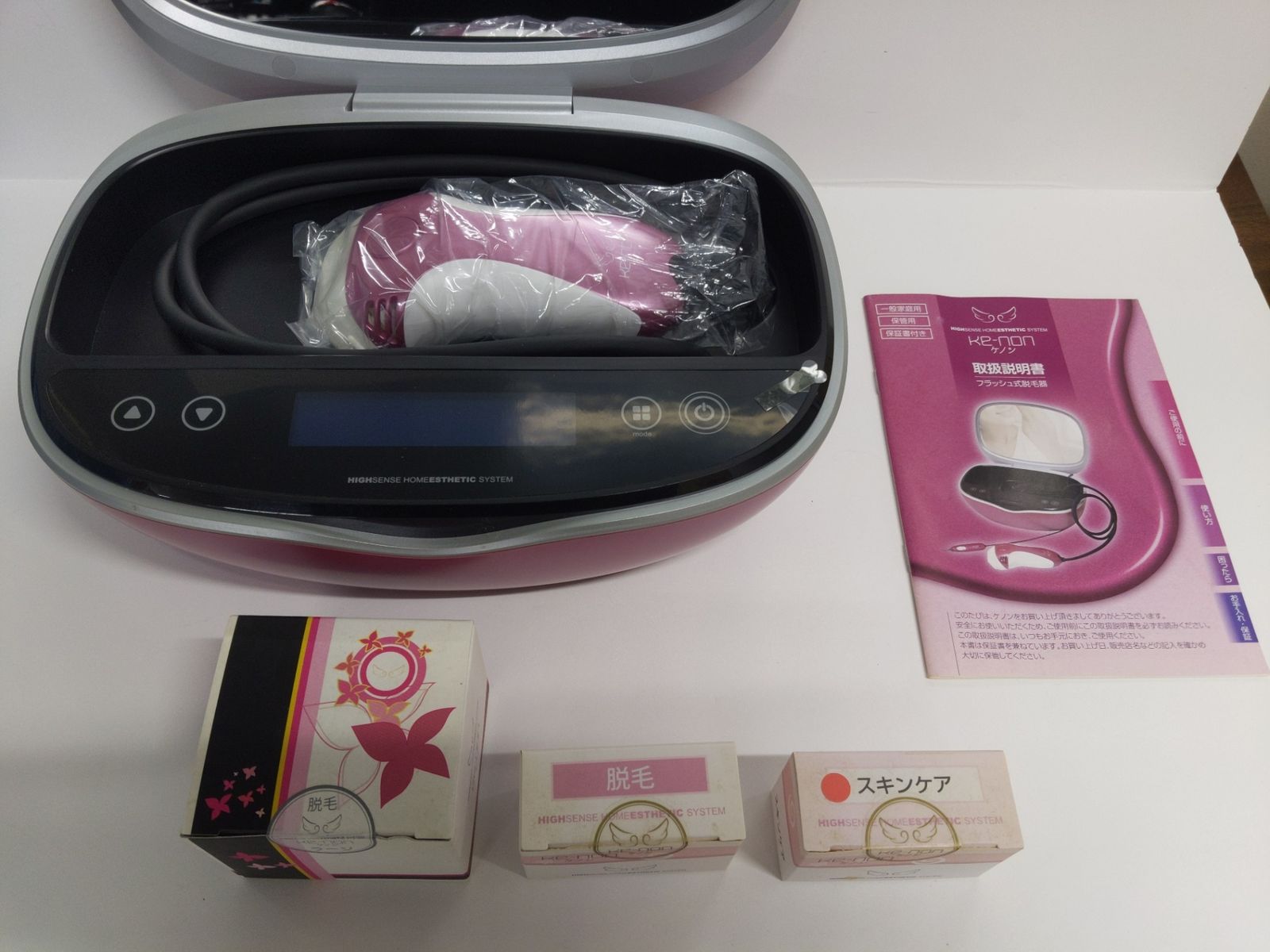 ケノン　脱毛器　ピンク　カートリッジ付き CK01 D エムテック KE-NON(ケノン)脱毛器 ピンクゴールド(ローズ系