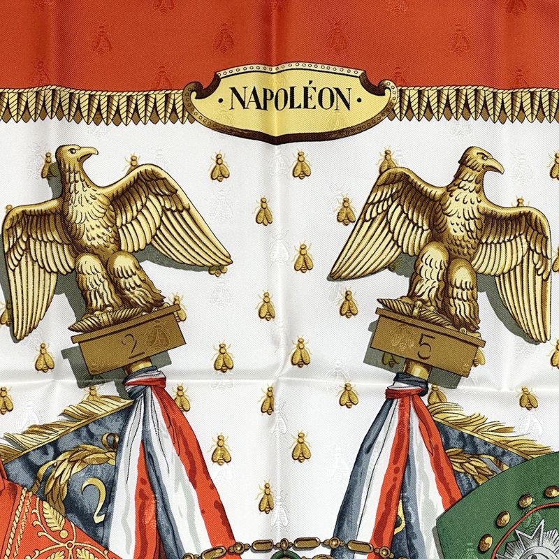 HERMES エルメス カレ90 NAPOLEON ナポレオン スカーフ シルク エルメス カレ90 NAPOLEON ナポレオン シルク スカーフ ピンク