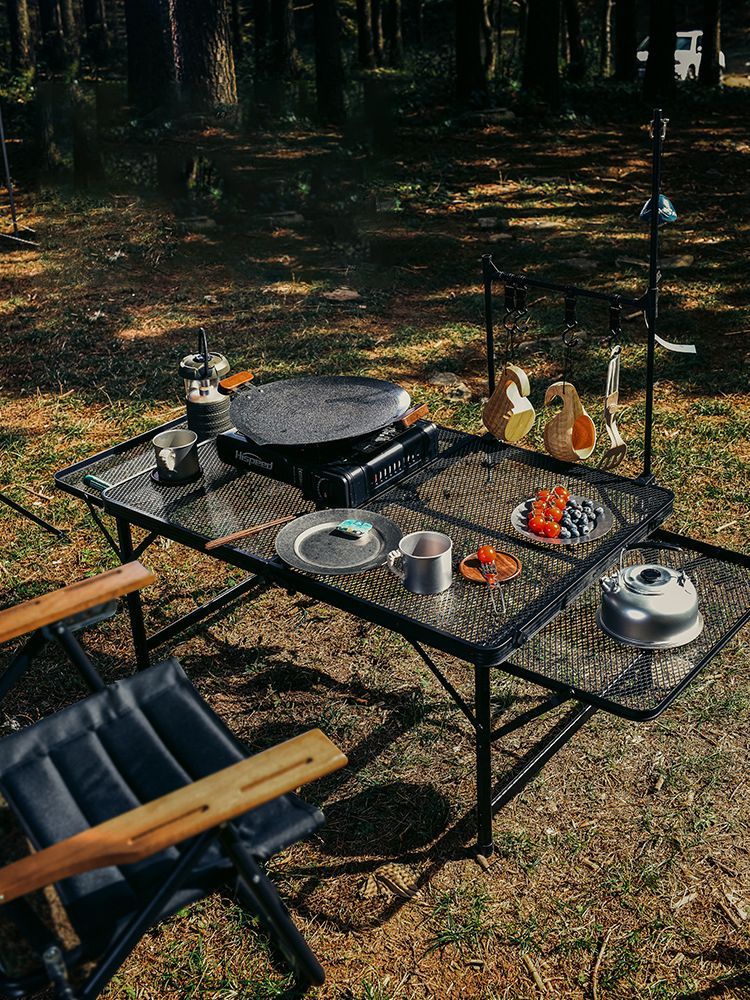 キャンプ テーブル メッシュ アウトドア テーブル 耐荷重50kg 収納袋付き 二つ折り メッシュテーブル 軽量 折りたたみテーブル アルミテーブル