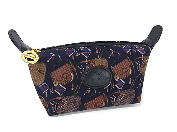 美品 ロンシャン ☆ ナイロン コインケース ミニ ポーチ LONGCHAMP □美品□ LONGCHAMP ロンシャン ナイロン バッグ柄 ポーチ