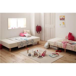 脚付きマットレスベッド セミシングル 脚30cm さくら 新 ショート丈ポケットコイルマットレスベッド