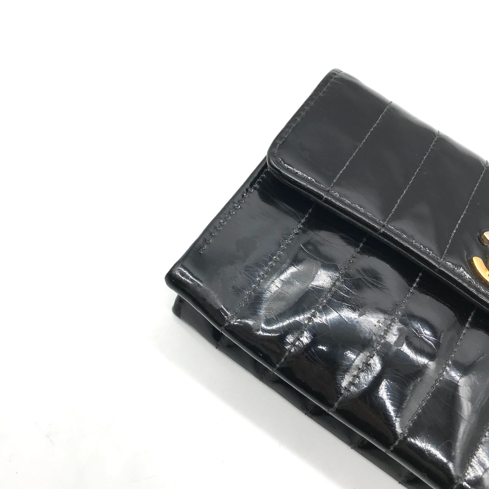 CHANEL シャネル ココマーク ターンロック マドモアゼル パテント ミニ  