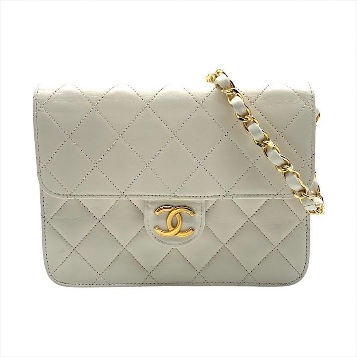 良品 CHANEL シャネル ココマーク マトラッセ ラムスキン プッシュ